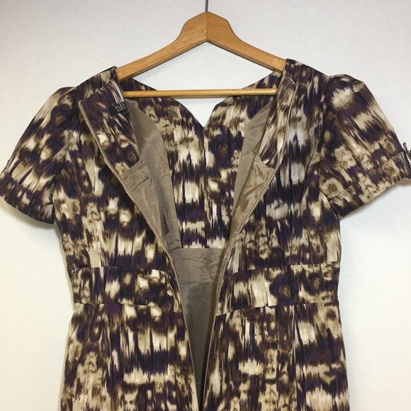 $8 SALE Alex Marie Autumn Sunset Ikat Sheath Dress SZ 14 - Picture 11 of 15